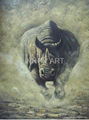 animal art oil painting for decoration