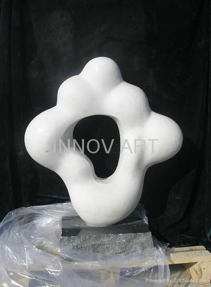 abstract modern stone sculpture