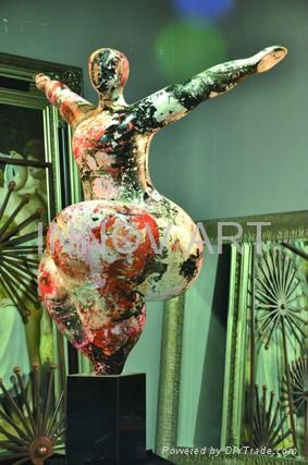 amazing hand painted female art resin sculpture statuette 2