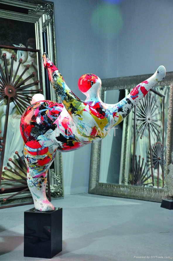 amazing hand painted female art resin sculpture statuette 3