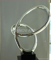 plating fiberglass sculpture in silver or with golden plating finished