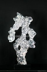 transparent glass clear resin sculpture art