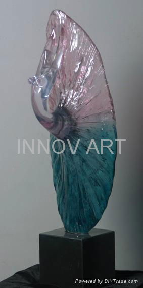 transparent glass clear resin sculpture art 4