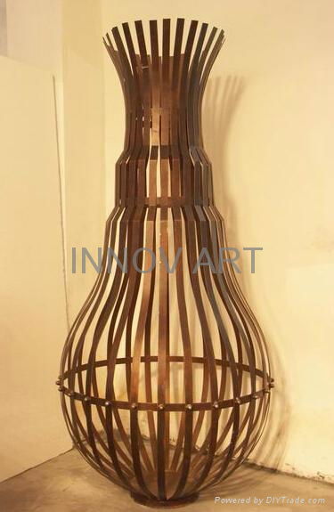 large artistic metal wire vase for hotel 3