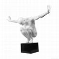 sport resin sculpture art for decoration