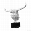 sport resin sculpture art for decoration