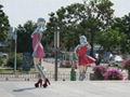 custom exteriors shopping mall plaza sculpture in stainless steel 2