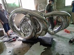 stainless steel sculpture for corporate interior