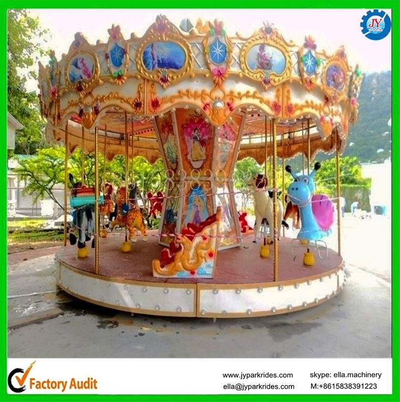 amusement park rides carousel horse, merry go round for kids 
