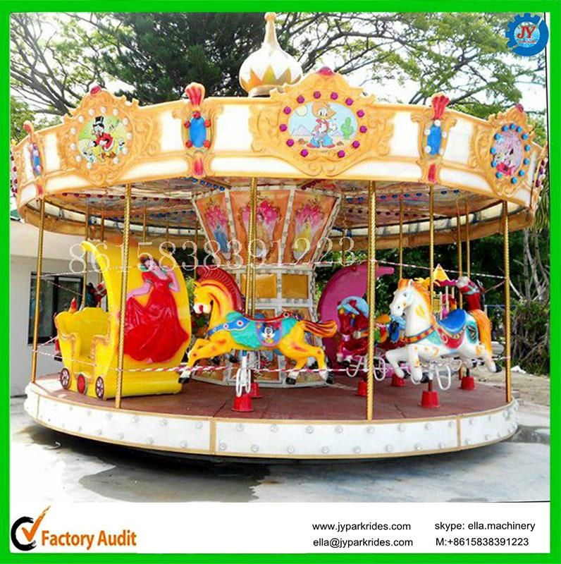 amusement park rides carousel horse, merry go round for kids  3