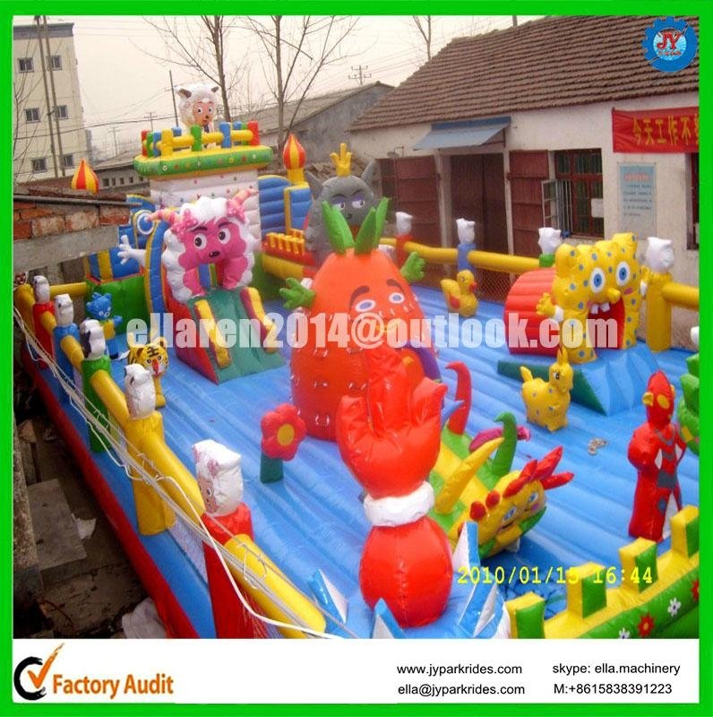 children funny game inflatable minions bouncy castle 5