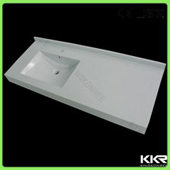 KKR modern design solid surface molded sink countertop