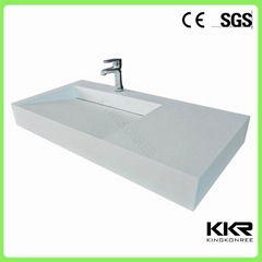 KKR modern design solid surface trough sink