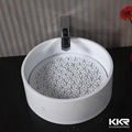 KKR hotel project solid surface stone basin 4