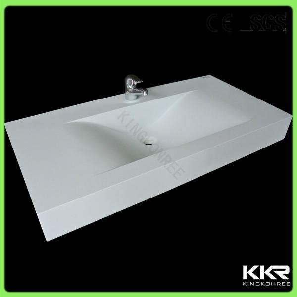 KKR modern design solid surface trough sink 2