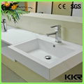 KKR modern design solid surface molded sink countertop 2