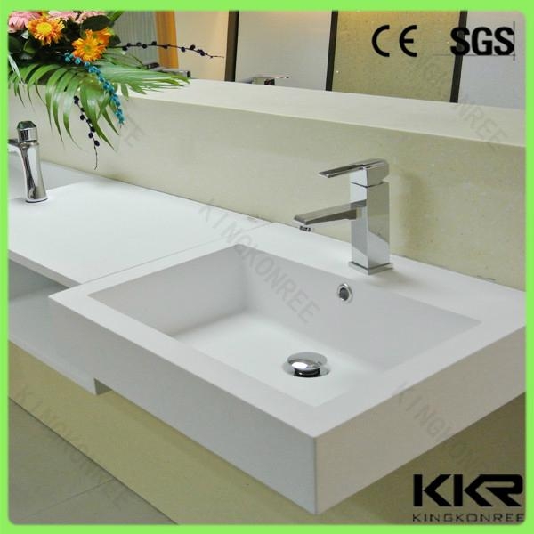 KKR modern design solid surface molded sink countertop KKRWash Basin