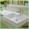 KKR modern design solid surface molded sink countertop 7