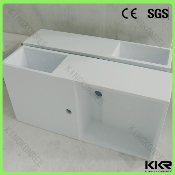 CE approval solid surface basin with pedestal 2