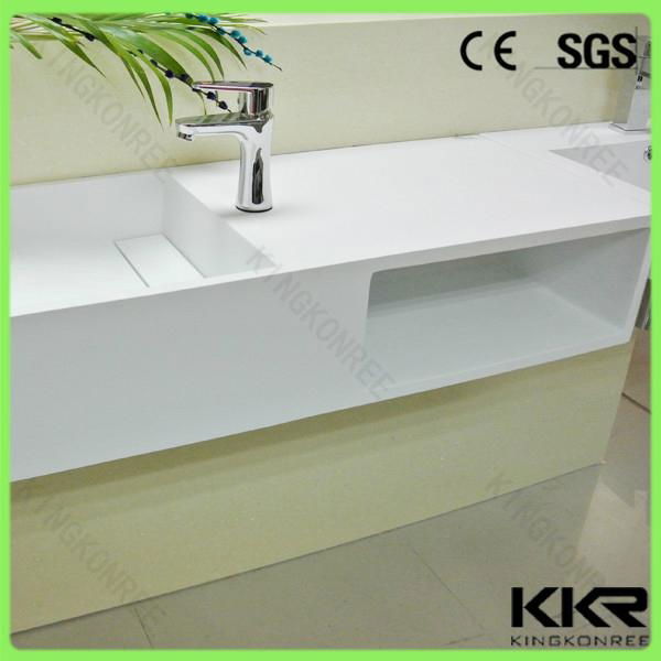 CE approval solid surface basin with pedestal 5