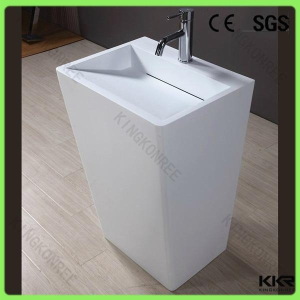 Full inspection solid surface bathroom basin price 3
