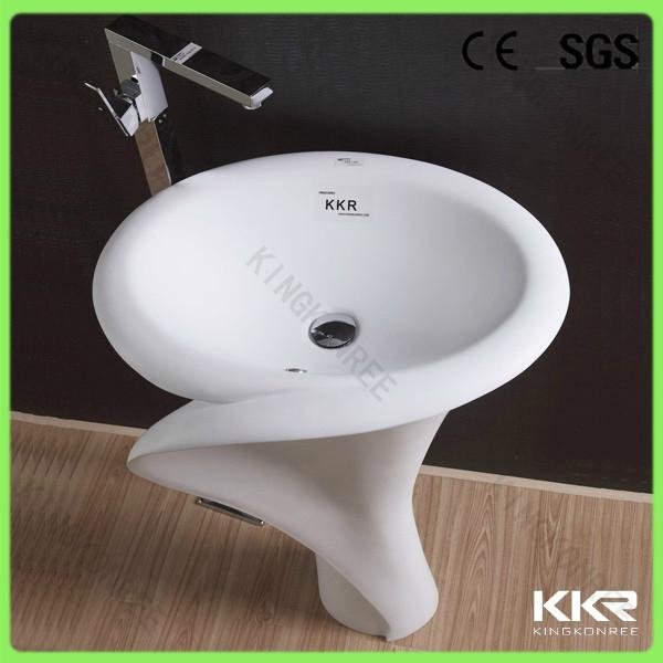 Full inspection solid surface bathroom basin price 5