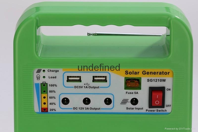 solar home use lighting generator with USB and MP3  3