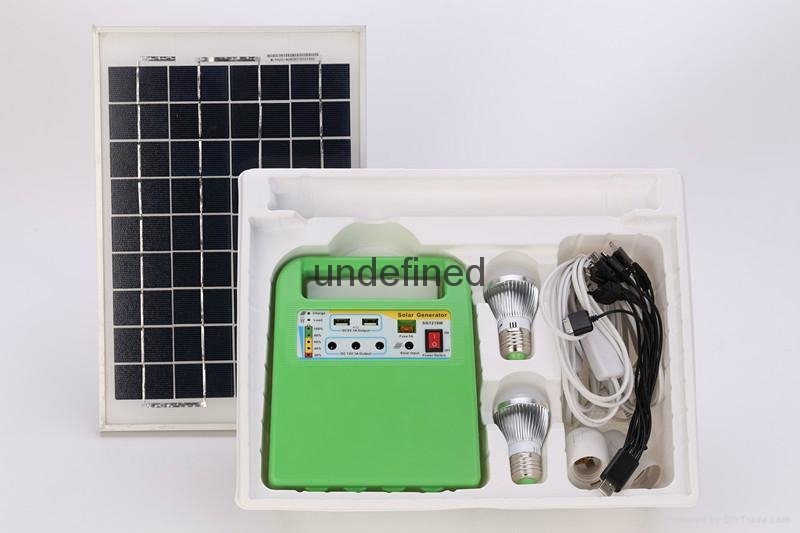 solar home use lighting generator with USB and MP3 