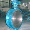 Pn10 Dn700 Three Triple Offset Flanged Butterfly Valve Flange with Gearbox