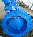 Dn400 DIN Pn10 Flanged Double Eccentric Butterfly Valve (D342X-10)