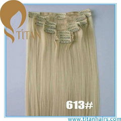 remy human hair clip in hair extension hair extensions with clips