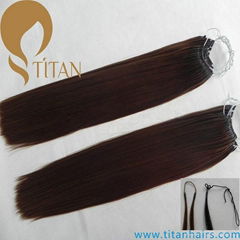 new arrival korea hair extension virgin human hair cotton string hair extension 