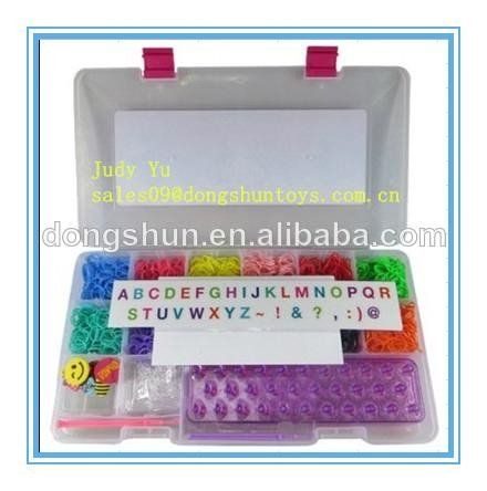 Hot Selling Colorful Rubber Loom Kit Mixed Color Band Rainbow Loom Bands. 
