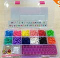 2014 Fashionable rainbow DIY loom bands for toys.