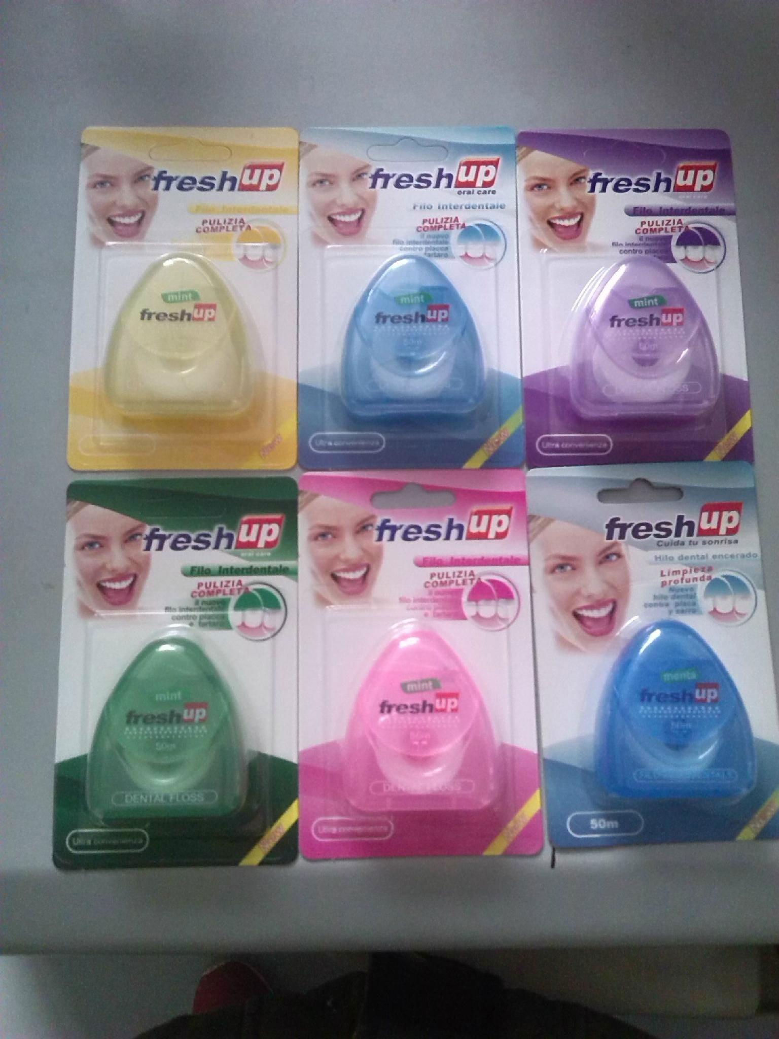 Triangle shape mint flavor dental floss with FDA certificate 5