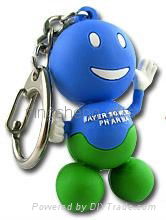 3d pvc rubber keyring 5