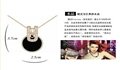 N13477 classics jewelry black pendant crystal necklace 4