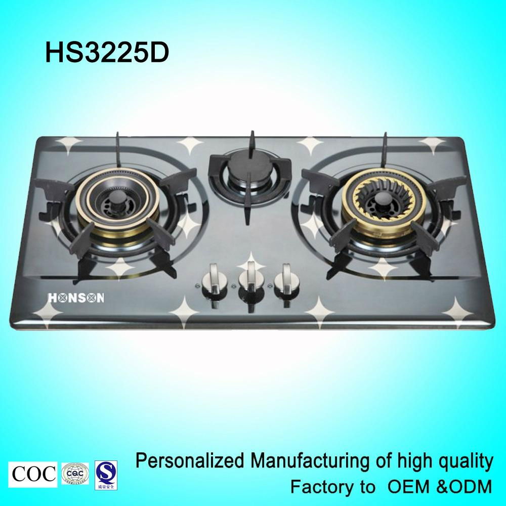 stainless steel 3 burner China gas stove with gas stoves spare parts 