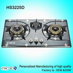 stainless steel 3 burner China gas stove with gas stoves spare parts