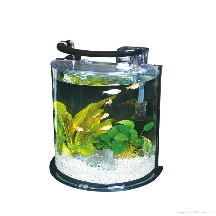 Semi - Cylindrical LED Desktop Aquarium 2