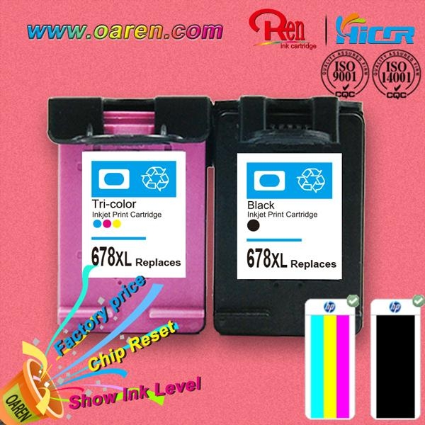Reman ink cartridge chip reset to full level for hp678xl CZ108AA inkjet