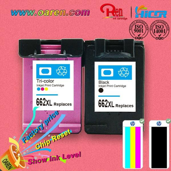 Chip Reset to full level color ink cartridges for hp  662xl  CZ106AL