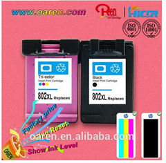 new product ink cartridges chip reset for hp 802xl inkjet printer  ink visible