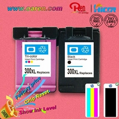 Cartuchos remanufactured ink  cartridge show ink level for hp 300XL printer