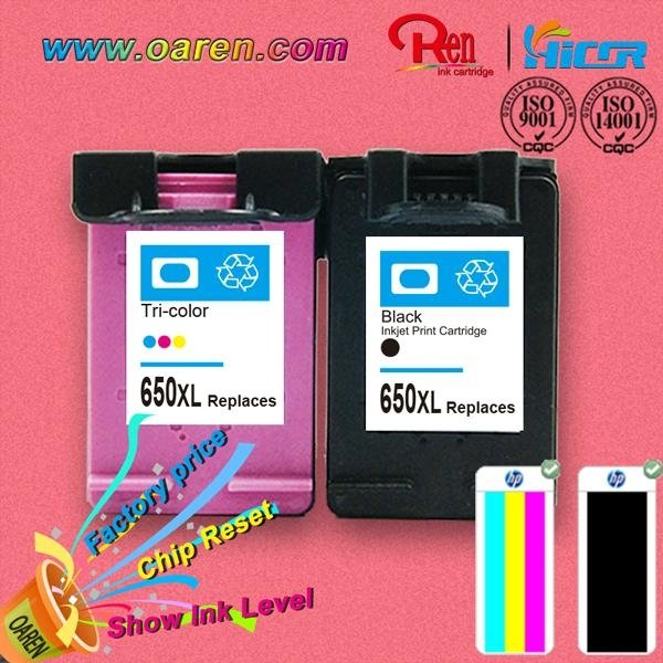  ink cartridge chip reset to show ink level for  hp650xl  CZ101AE inkjet printer