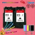 compatible ink cartridge for canon PG512 CL513 inkjet printer  show ink level 