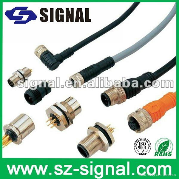 Connector with Cable Pin UL CE RoHS 2 3 4 5 6 7 8 9 10 12 Pin IP67 IP68 M8 M12 M