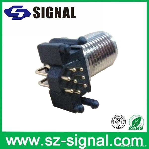 Right Angle PCB Mount Connector M12 Connector