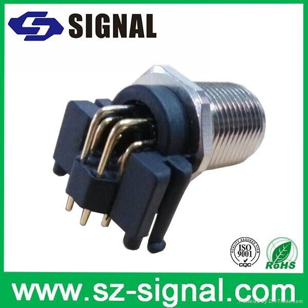 Right Angle PCB Mount Connector M12 Connector 3