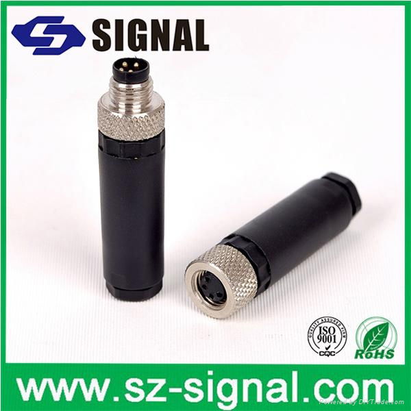 m12 4 pin connector Male Female Connector waterproofIP67/IP68